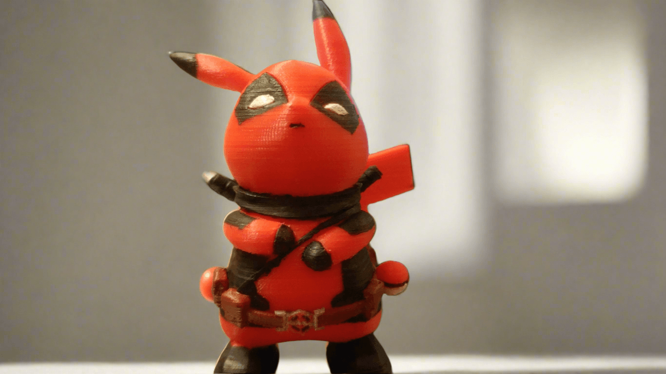 Pika-Pool Figurine: Deadpool Pikachu Collectible, Cute & Unique Gift for Fans, Funko-inspired, Nerd Decor, Action Figure - Michael's 3D World