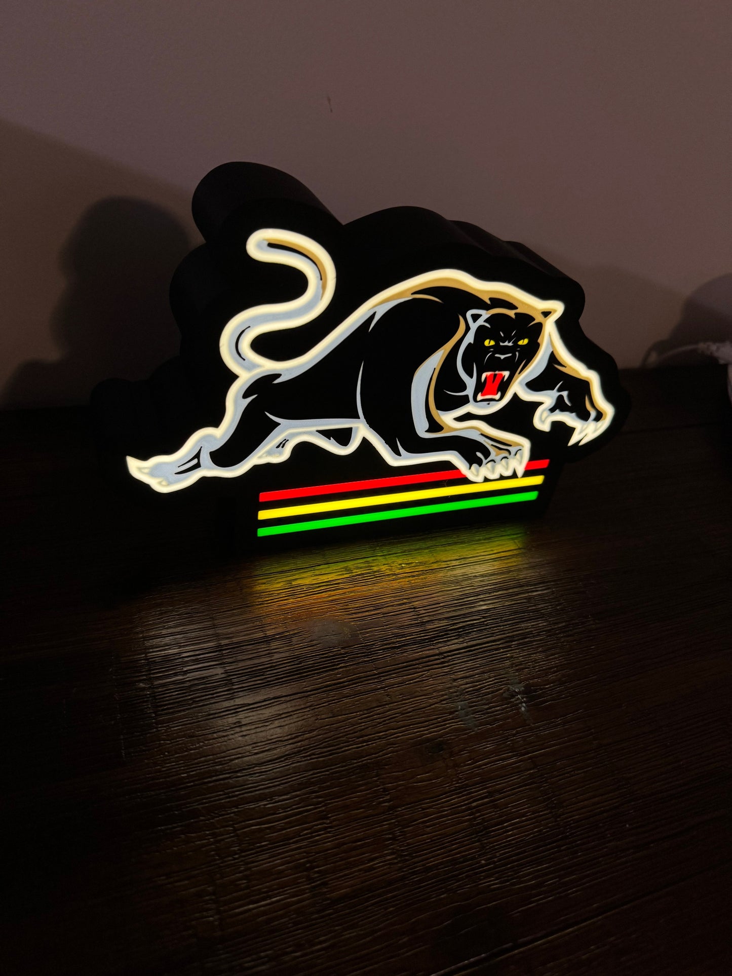 Penrith Panthers NRL Team Logo - Light Box / Night Light
