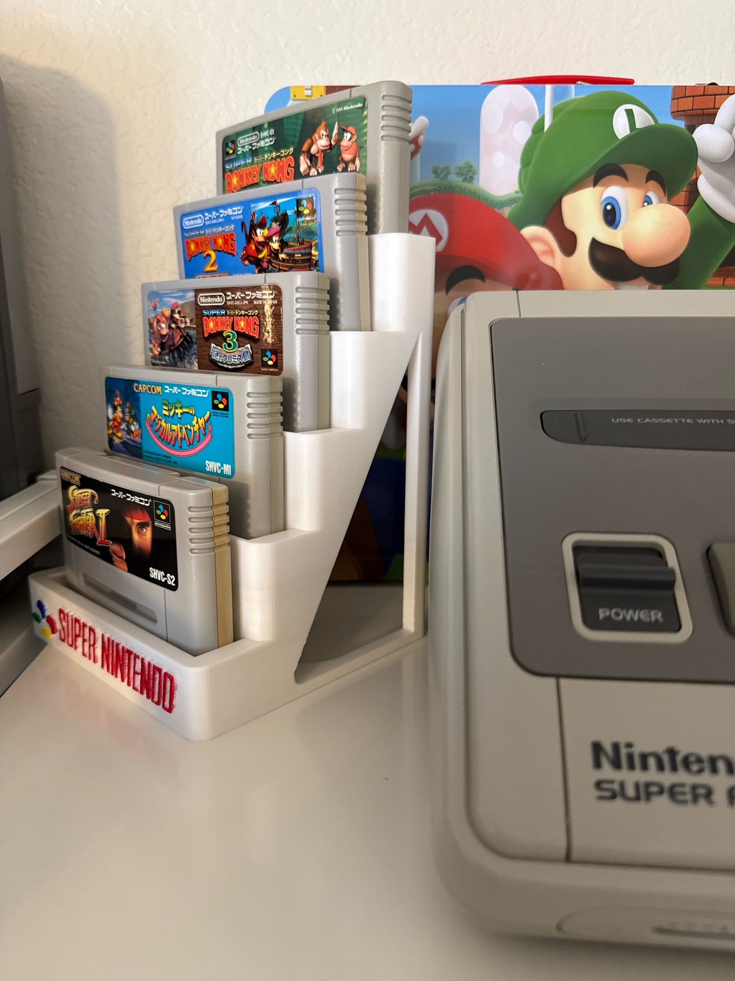 Super Nintendo/Famicom SNES Cartridge Game Stand to suit PAL Games