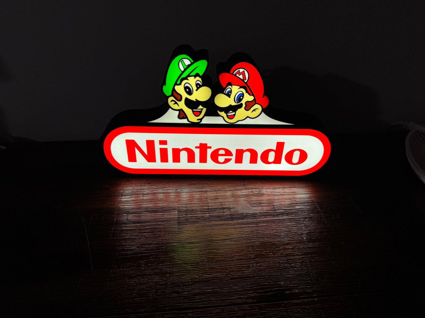 Mario & Luigi Nintendo Logo LED Display - The Ultimate Gaming Duo! 🍄