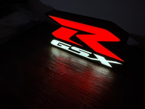 GSX-R Suziki Motorcycles - LED Light Up Artwork / Illuminated Wall Sign Display