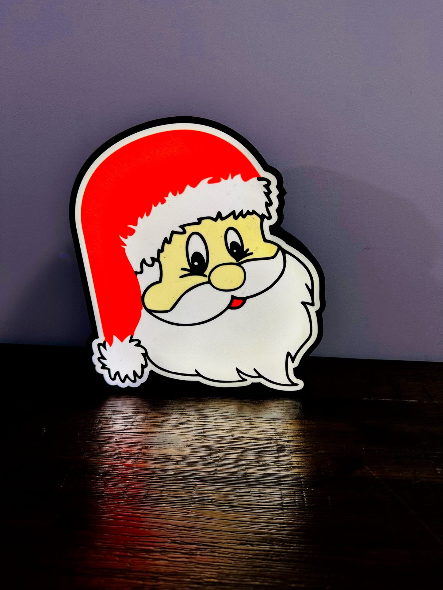 Jolly Santa Face Christmas Light Up Decoration / Wall Art - USB Powered