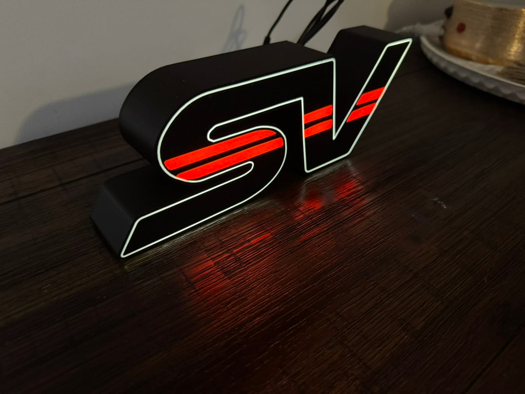 Holden VL SV / SV88 Injection Badge Logo - Light Up Artwork / Illuminated Wall Art / LED Display