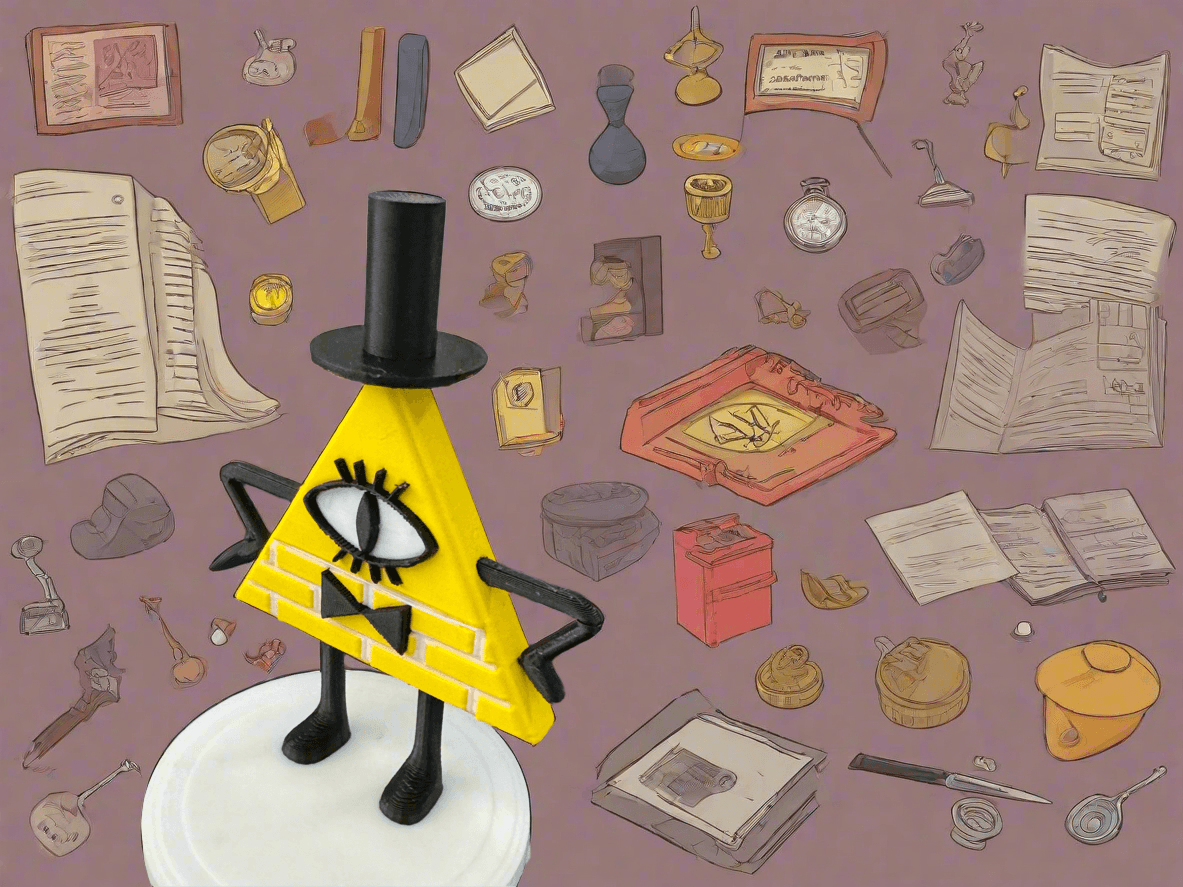 Bill Cipher (Gravity Falls) Figurine - Plastic Model - Michael's 3D World