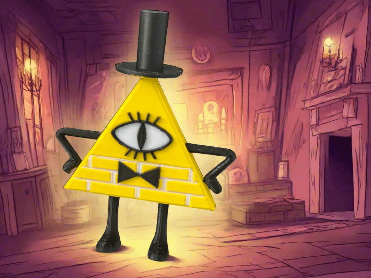 Bill Cipher (Gravity Falls) Figurine - Plastic Model - Michael's 3D World