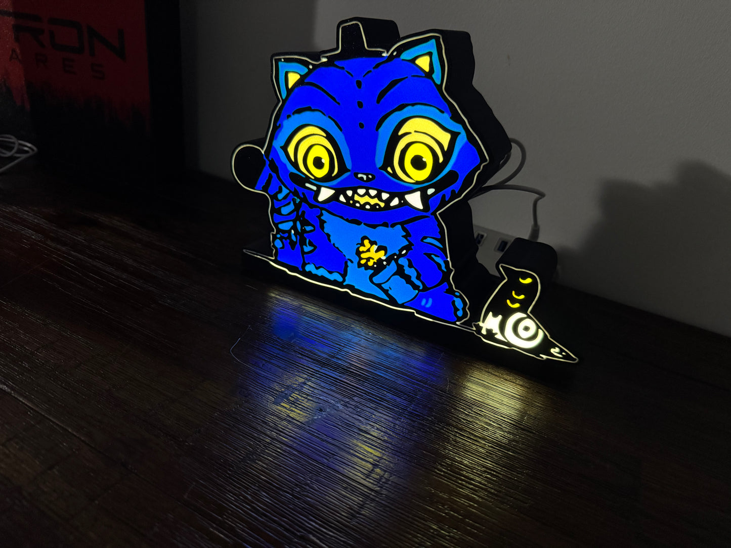 KPOP Demon Hunters KDH - Derpy & Bird Fan Art LED Illuminated Wall Sign - USB Powered Display