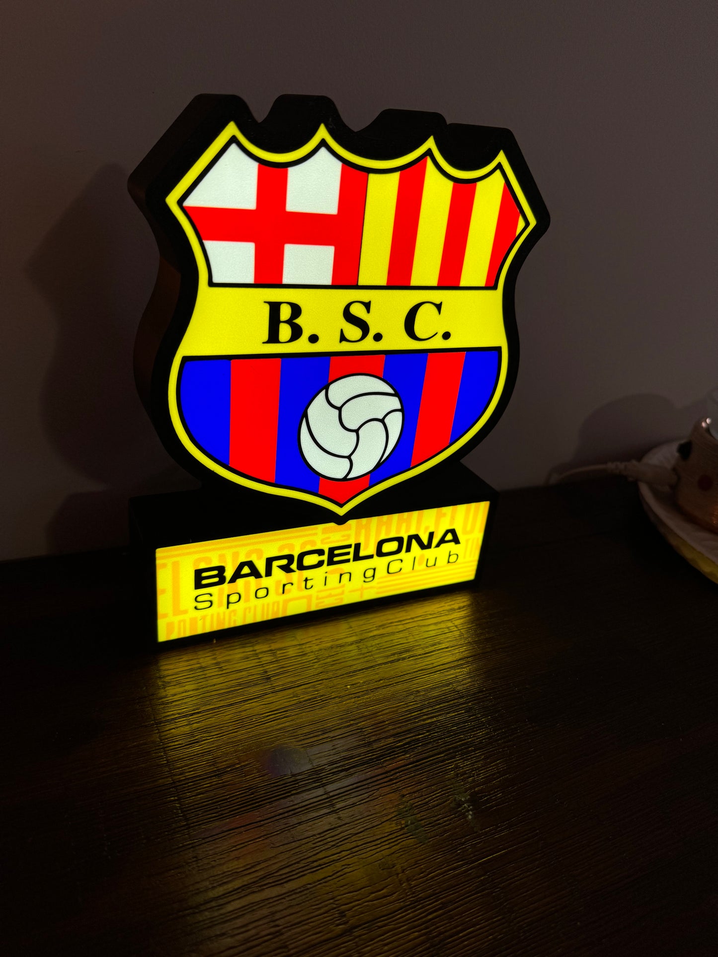 Barcelona Sporting Club Logo - Football Team LED Light Up Logo/Sign