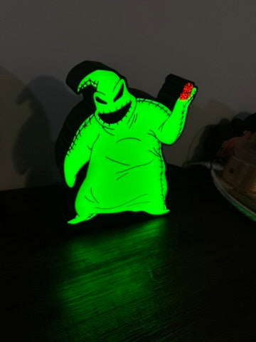 Oogie Boogie - Halloween - Light Up Sign / LED Night Light - Nightmare Before Christmas