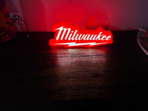 Milwaukee Logo - Light up sign - USB Powered