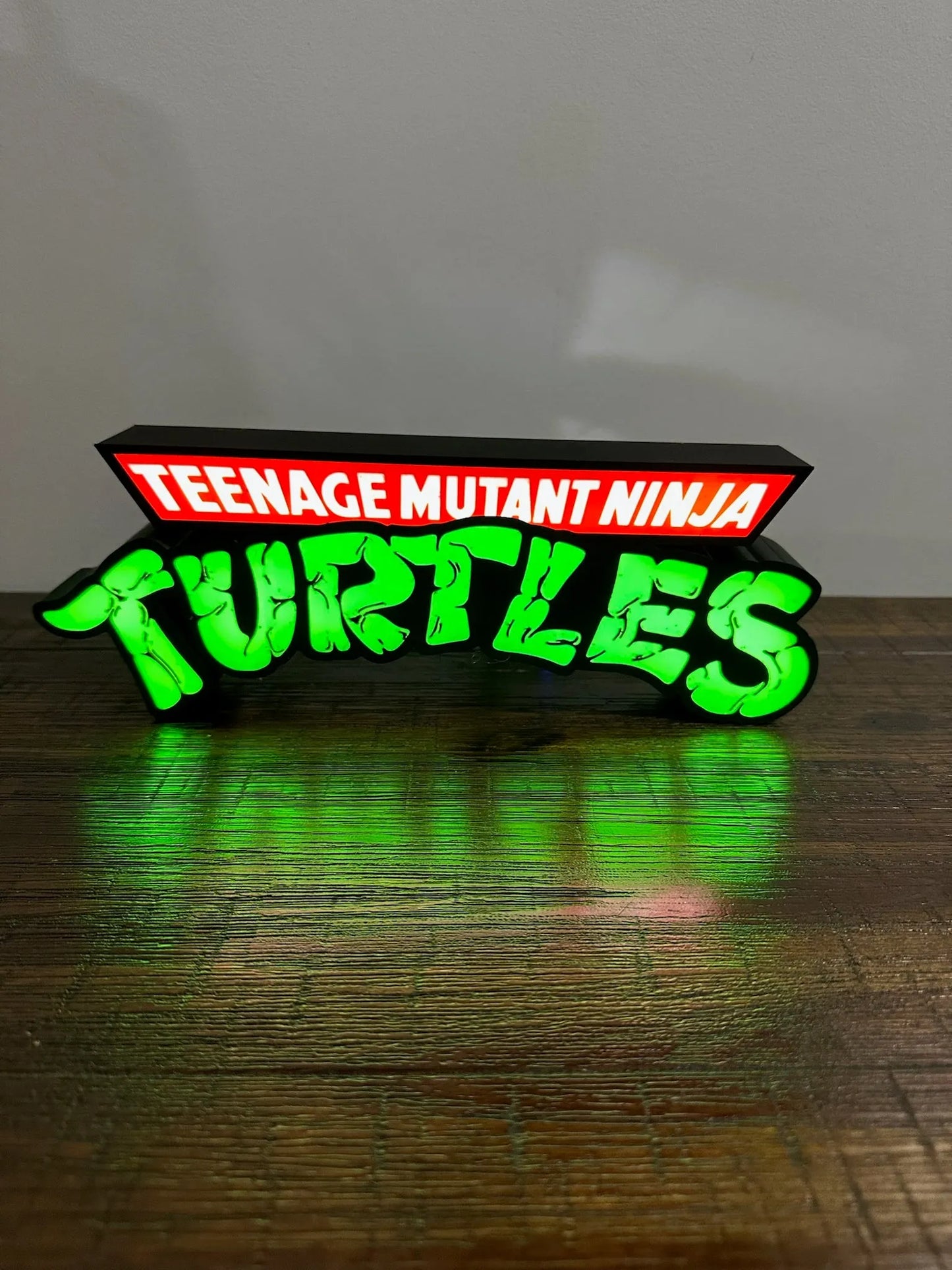 TMNT - Teenage Mutant Ninja Turtles - Logo - Night Light / Light Box / Light Up Wall Art - Michael's 3D World
