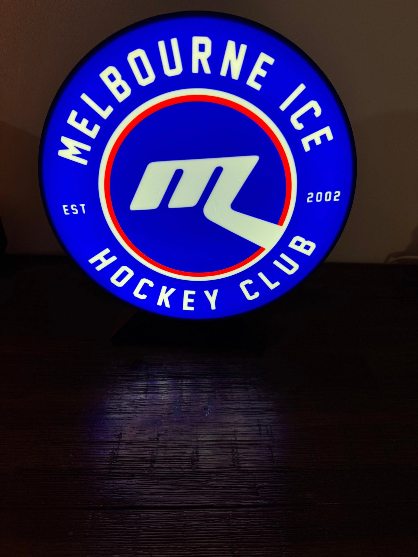 Melbourne Ice - Ice Hockey Team - LED Light Up Logo/Sign
