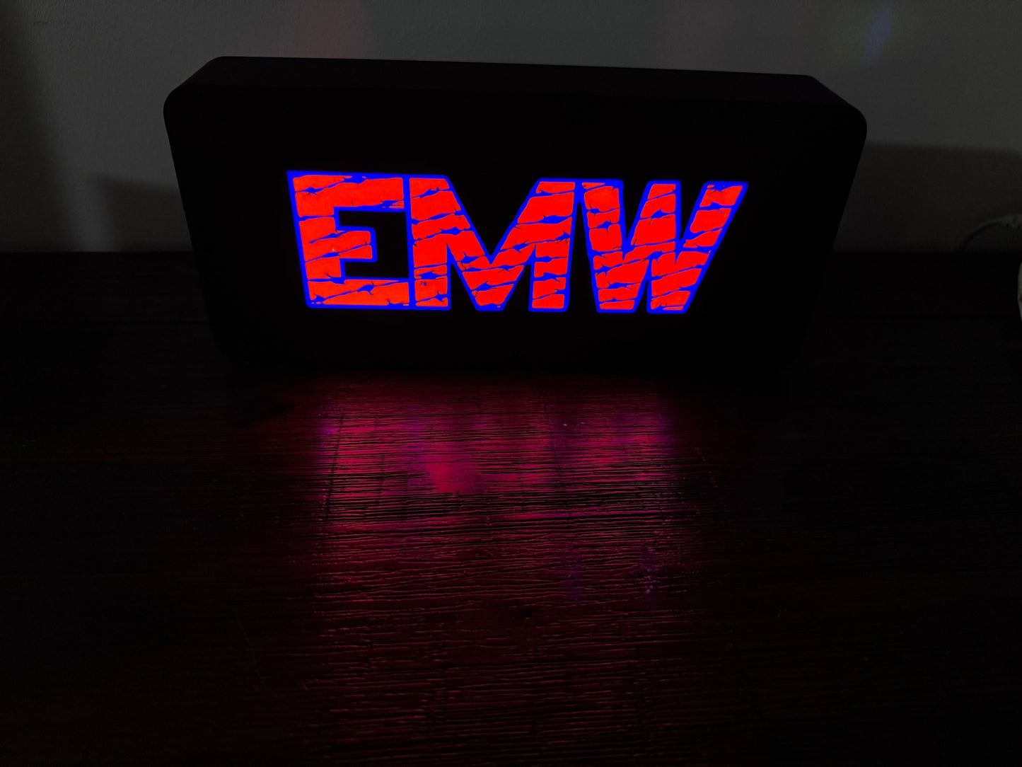 EMW - Extreme Modified Wrestling - Light Up Artwork / Wall Art / Sign
