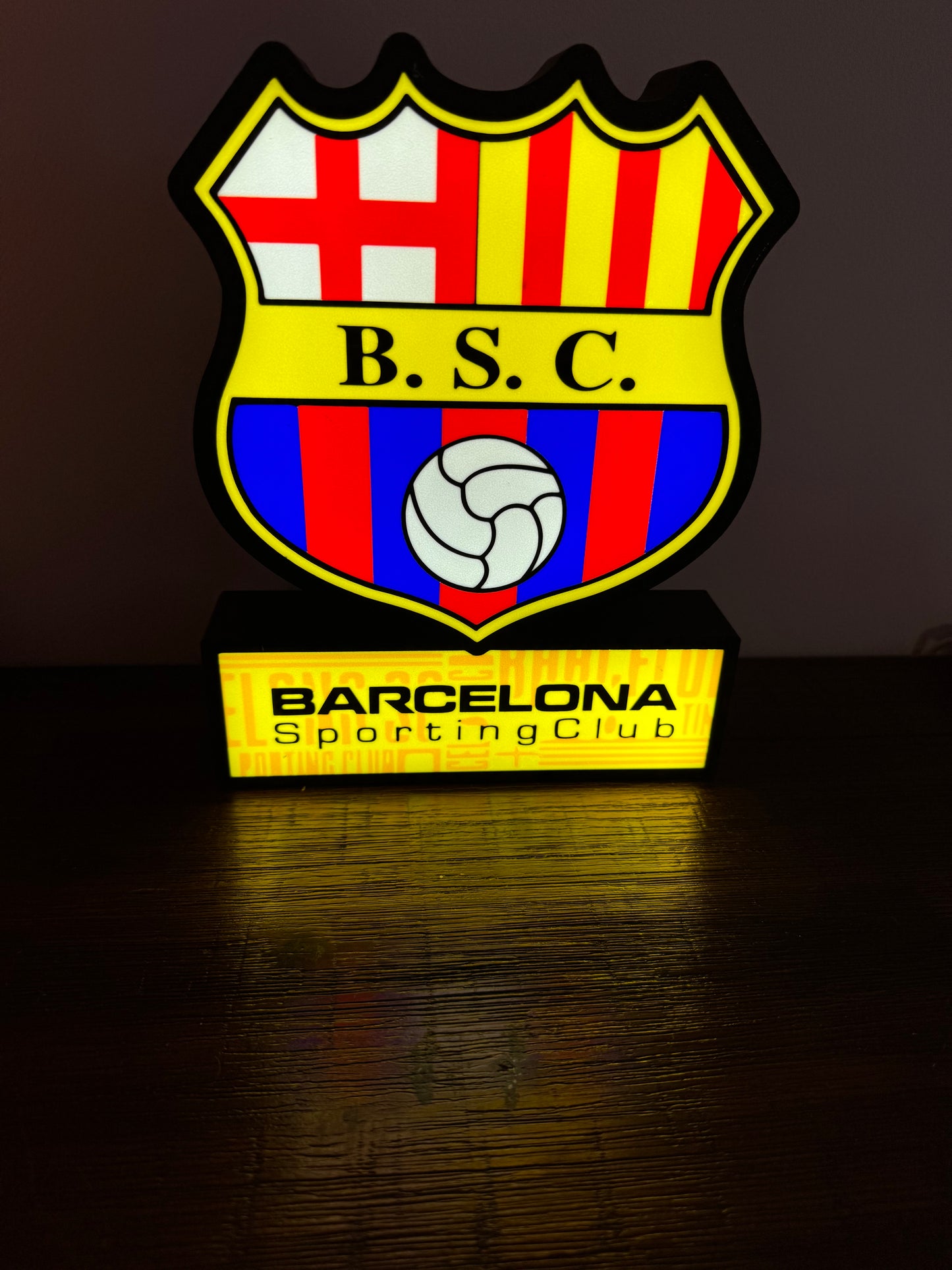 Barcelona Sporting Club Logo - Football Team LED Light Up Logo/Sign