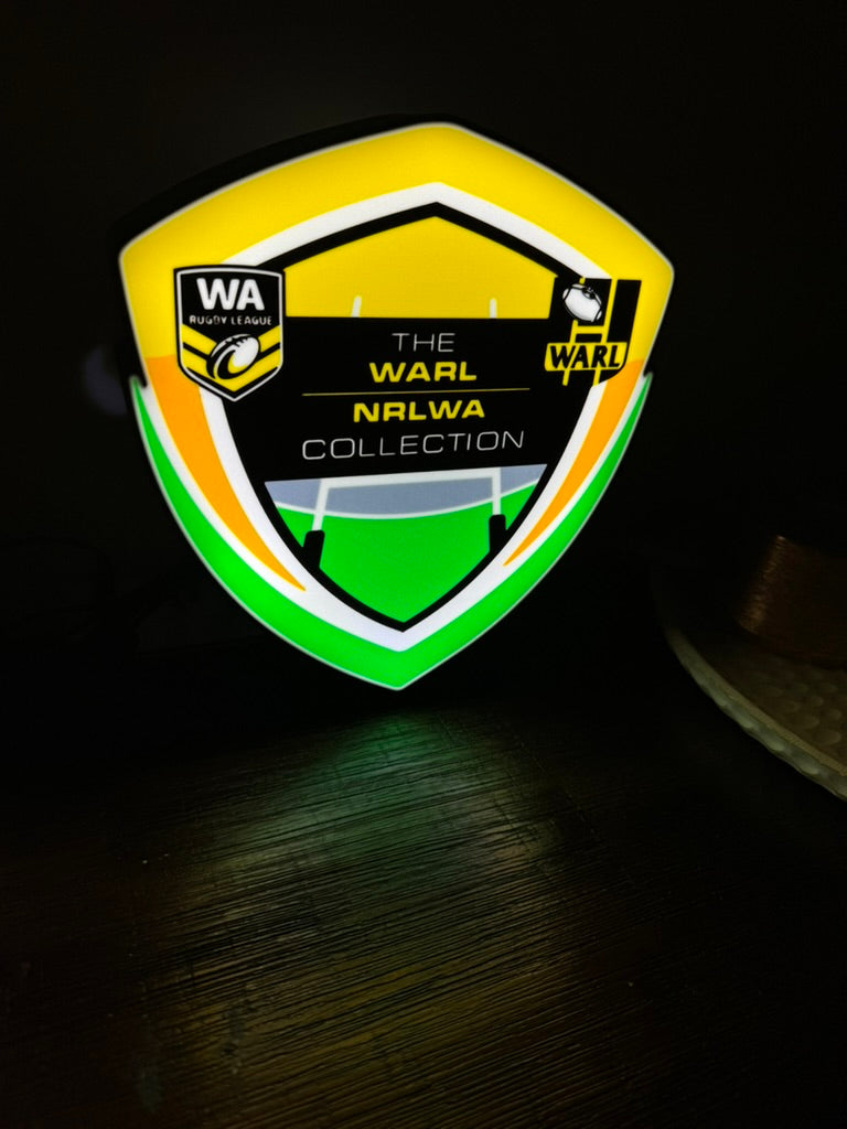The WARL - Western Australian Rugby Leauge - NRLWA Collection - LED Light Up Sign / Night Light
