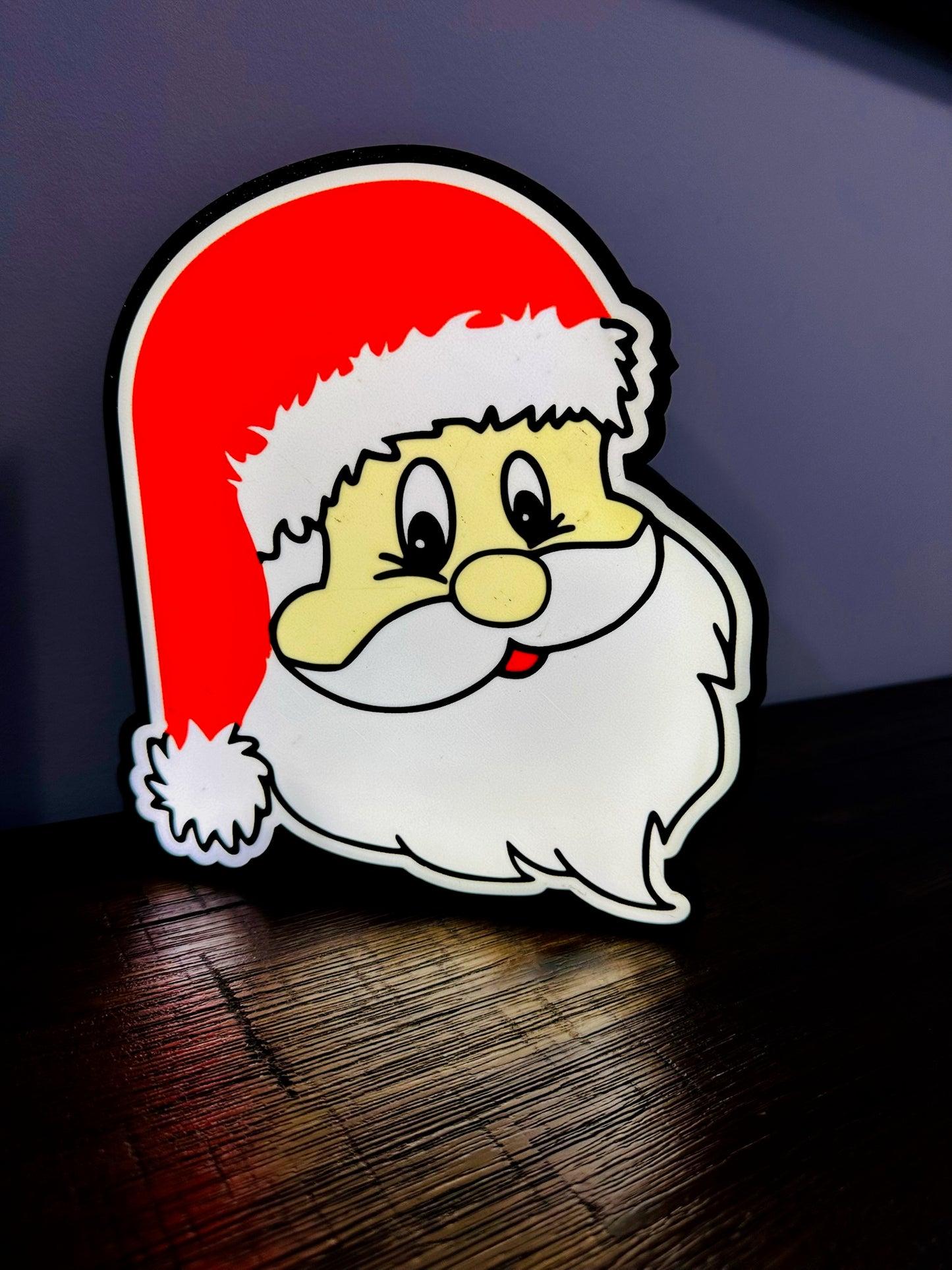 Jolly Santa Face Christmas Light Up Decoration / Wall Art - USB Powered