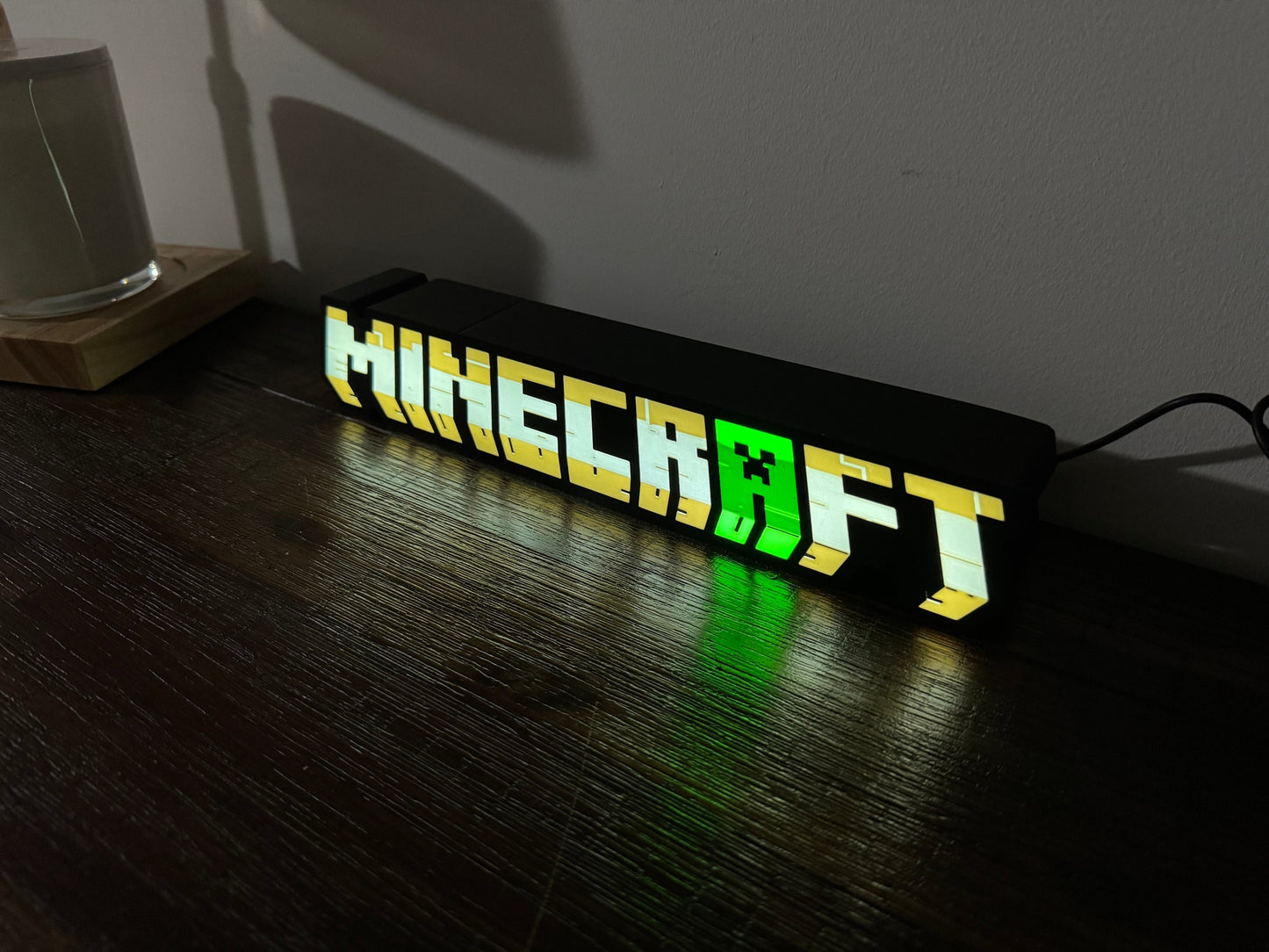 Minecraft Logo - Full Size LED Lit Light Box / Night Light