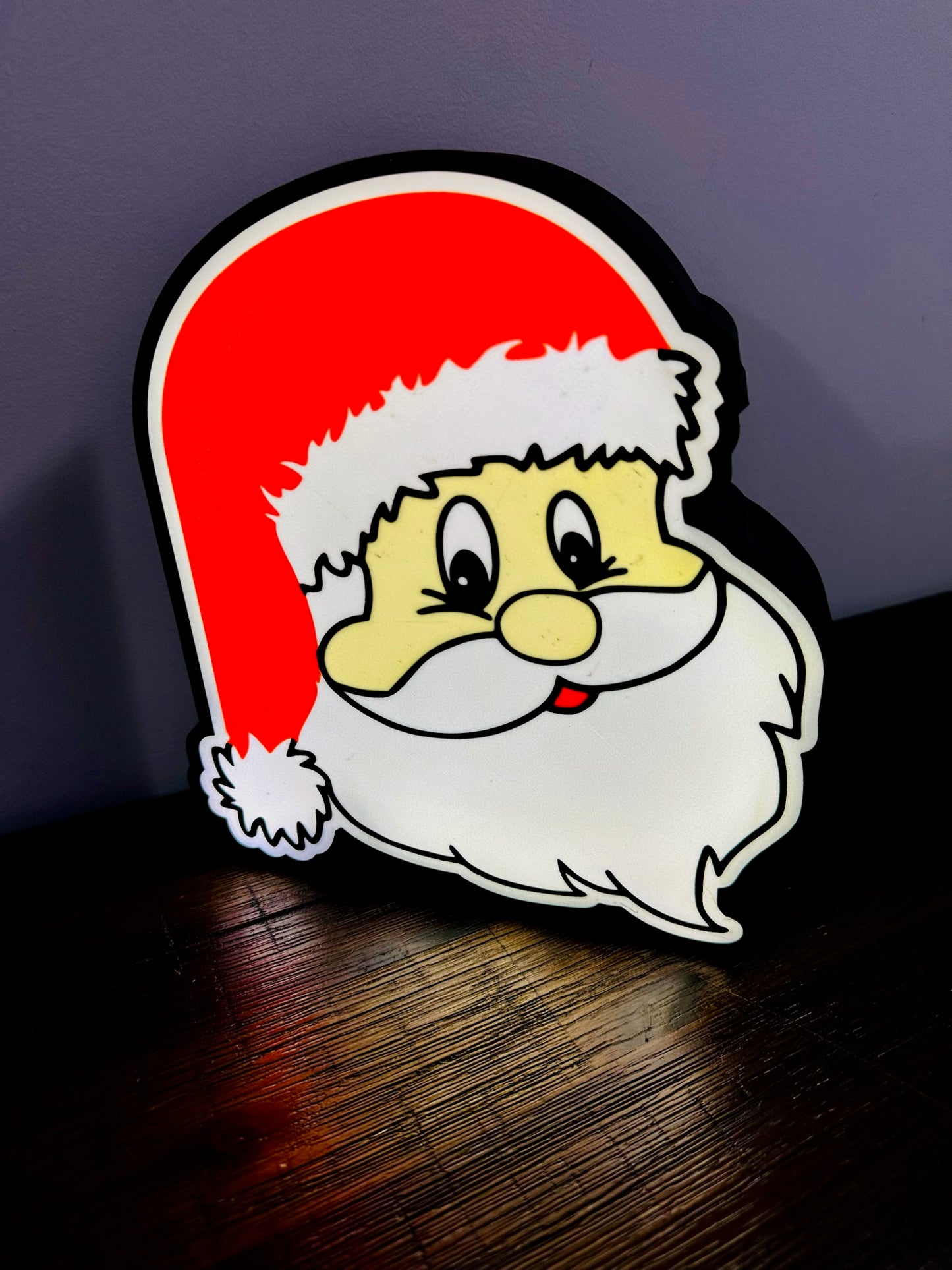 Jolly Santa Face Christmas Light Up Decoration / Wall Art - USB Powered