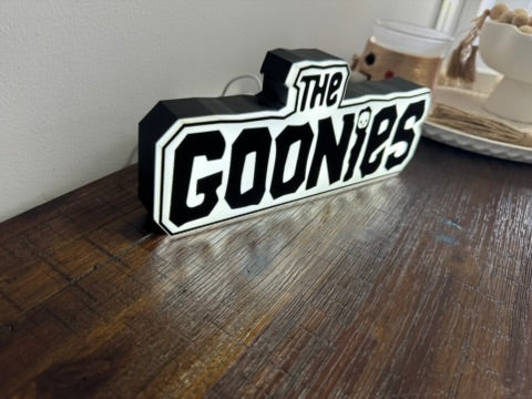 The Goonies - Black & White Light Up Sign / Night Light - USB Powered