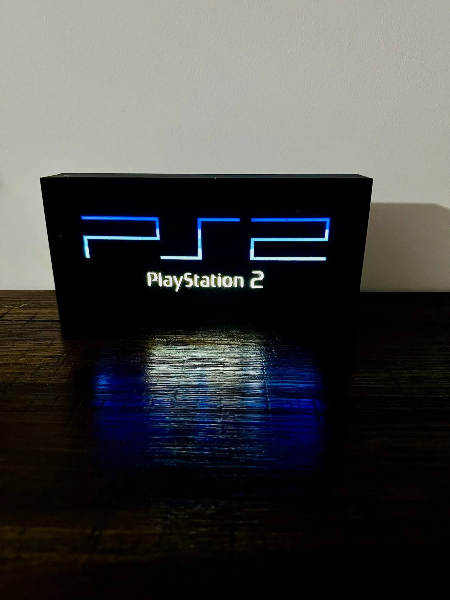 Sony Playstation 2 Logo - Original PS2 Colours - Light Up Wall Art - USB Power