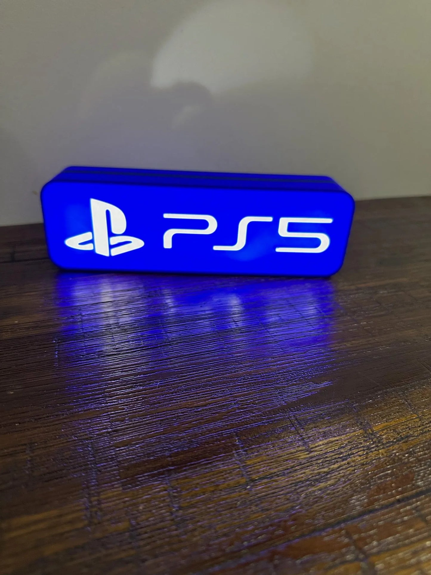 Playstation PS5 - Blue & White Mini Light Up Sign / Night Light - USB Powered - Michael's 3D World