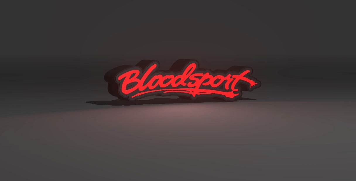Bloodsport - LED Light Up Sign - USB Powered