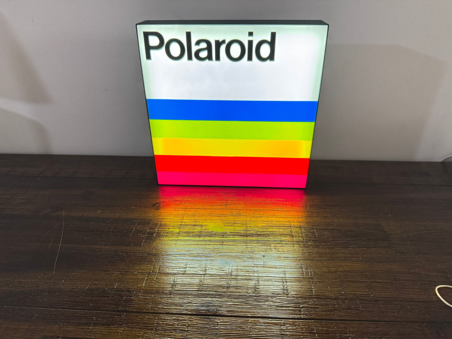 Vintage Polaroid Logo - Light Up Artwork / Wall Art / Sign