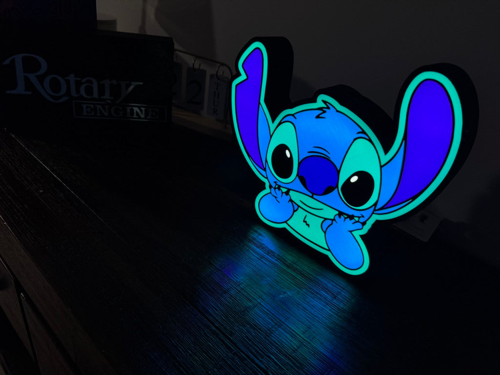 Light up Stitch! USB Powered, bright night light sign!