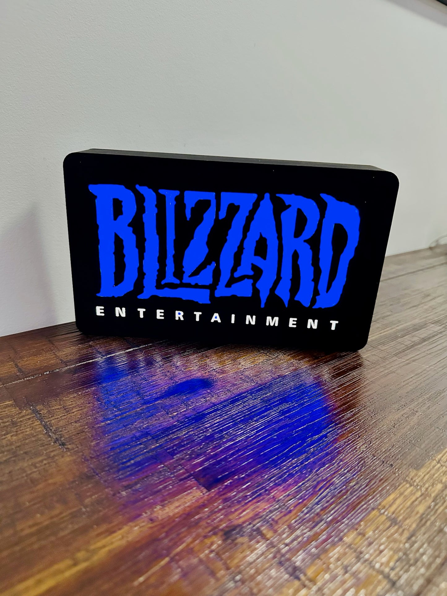 Blizzard Entertainment: Vivid blue light up sign / wall art