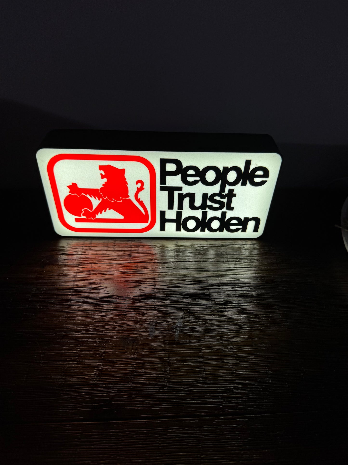 People Trust Holden - LED Light Up Artwork / Illuminated Wall Art / LED Display Sign