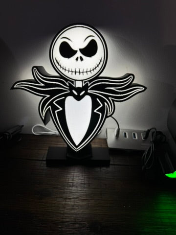 Jack Skellington - Halloween - Light Up Sign / LED Night Light - Nightmare Before Christmas