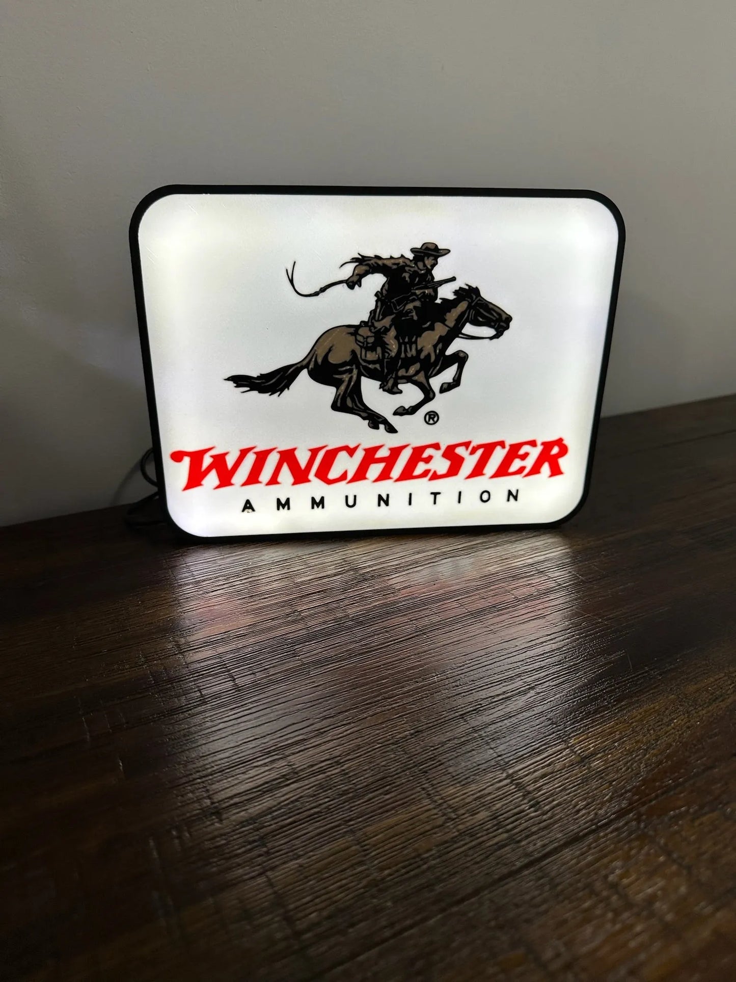 Light Up USB Powered Winchester Ammunition - Logo Wall Art - Michael's 3D World