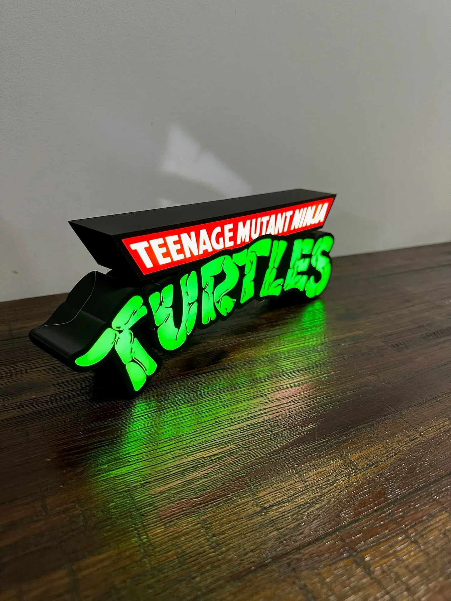 TMNT - Teenage Mutant Ninja Turtles - Logo - Night Light / Light Box / Light Up Wall Art - Michael's 3D World