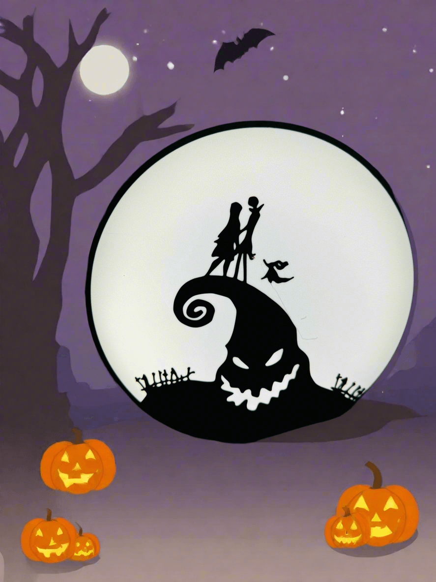 Nightmare Before Christmas - Oogie Boogie Light up Sign - USB Powered - Michael's 3D World