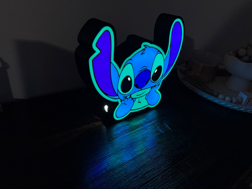 Light up Stitch! USB Powered, bright night light sign!