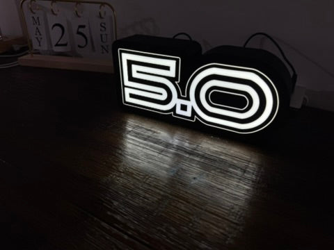 Holden Commodore V8 5.0L Badge - Light Up Artwork / Illuminated Wall Art / LED Display Sign