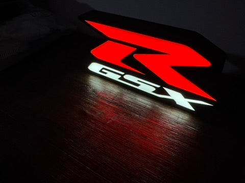GSX-R Suziki Motorcycles - LED Light Up Artwork / Illuminated Wall Sign Display