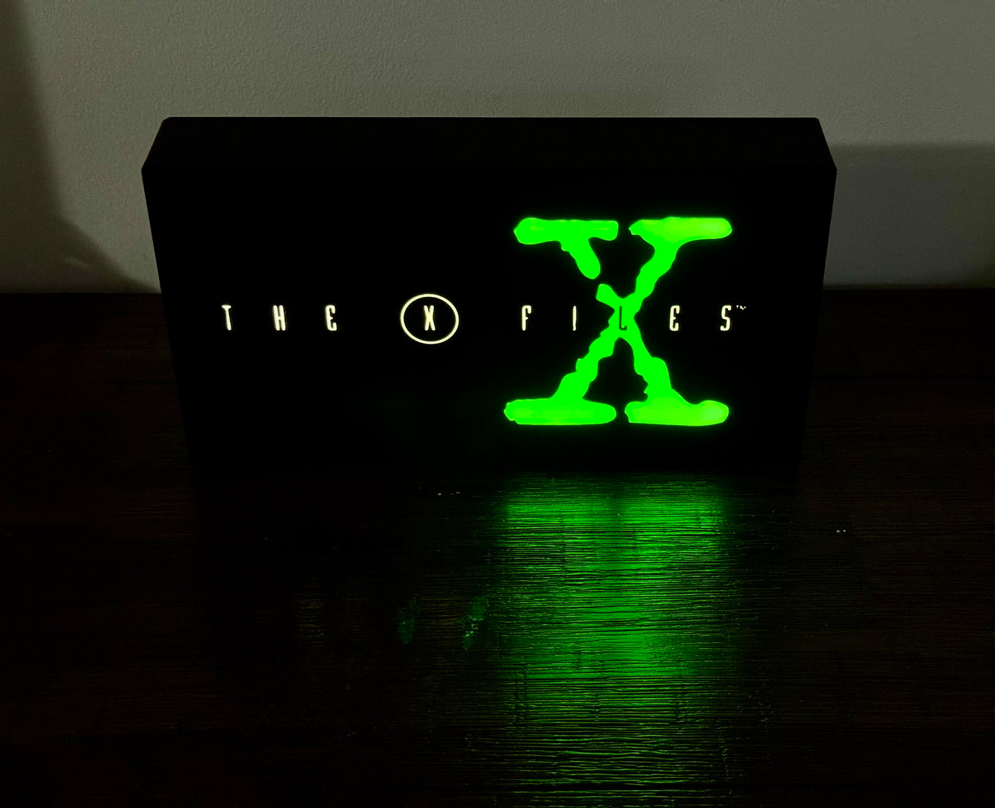 The X Files - White & Green Logo - Bright light up LED Night Light