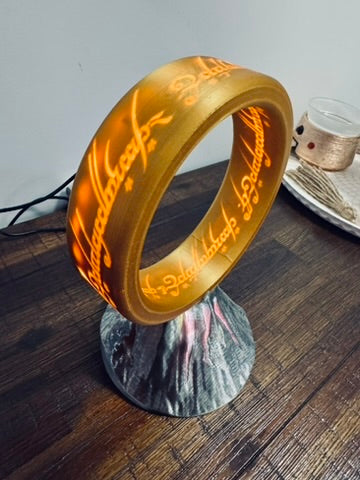 Lord Of The Rings - The One Ring - Unique Wall Art / Night Light
