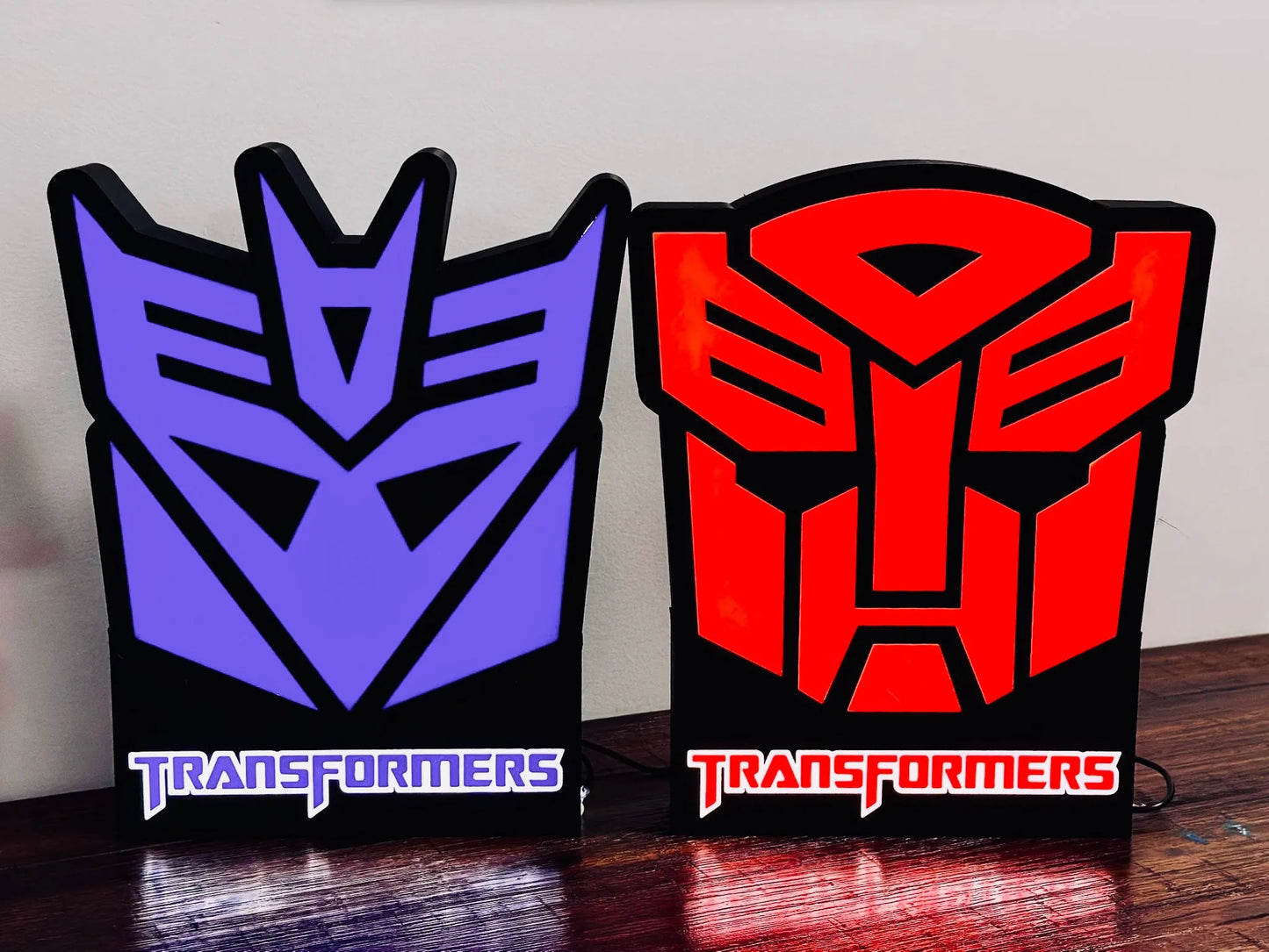 Transformers: Decepticon and Autobots Logos - Light up signs!