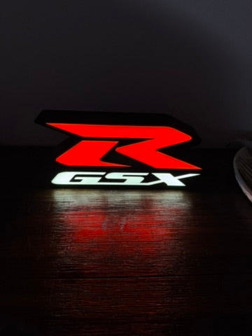 GSX-R Suziki Motorcycles - LED Light Up Artwork / Illuminated Wall Sign Display