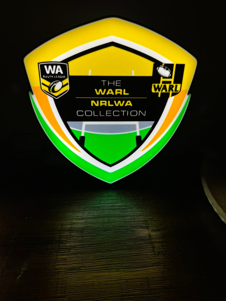 The WARL - Western Australian Rugby Leauge - NRLWA Collection - LED Light Up Sign / Night Light