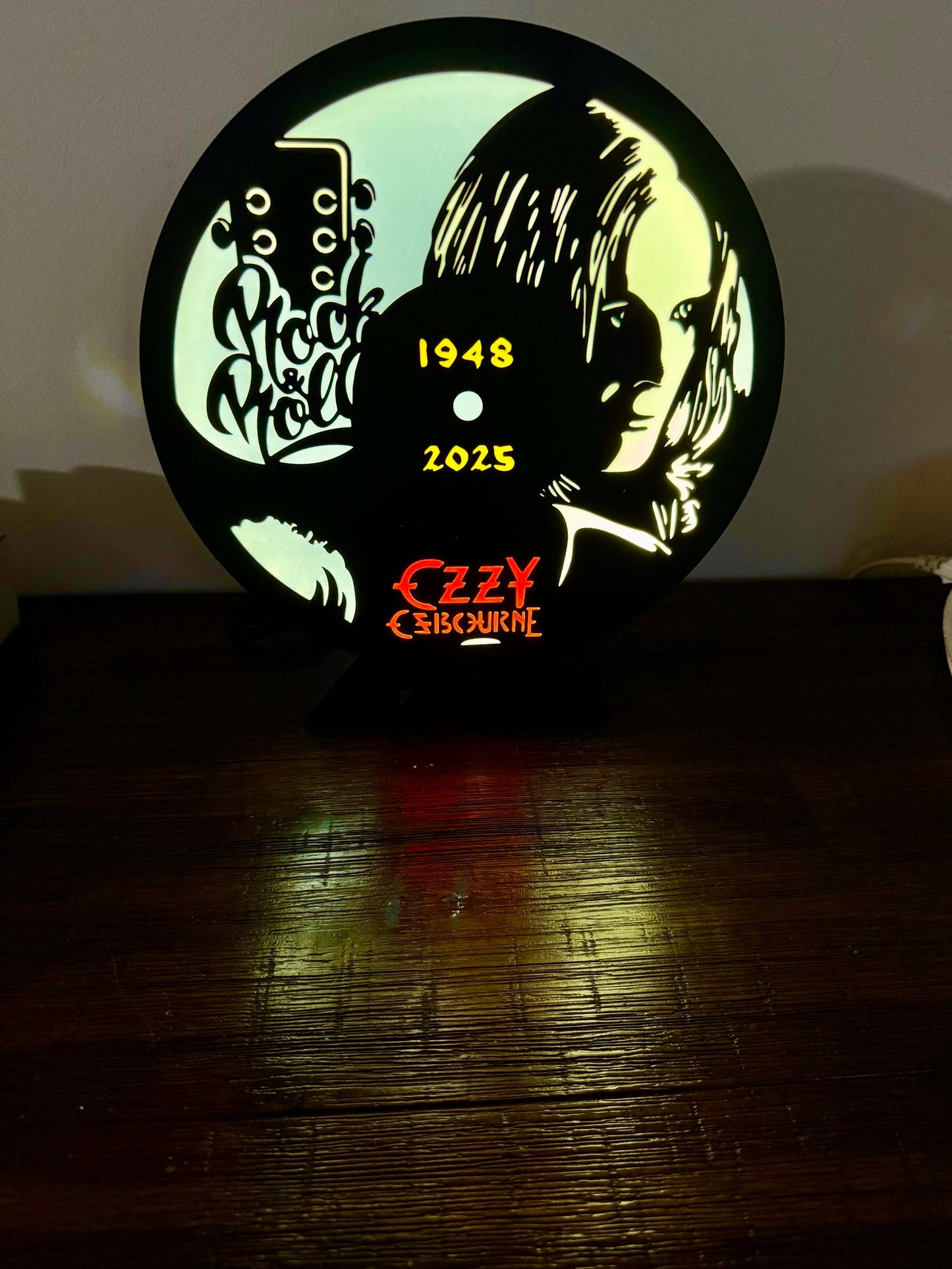 LED Light-Up Sign: Ozzy Osbourne Tribute 🎸 - RIP 2025 Rock & Roll