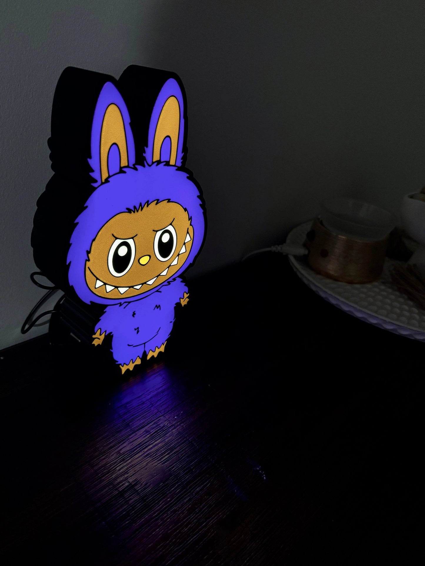 Pink Labubu Doll - LED Light Up Wall Art / Sign