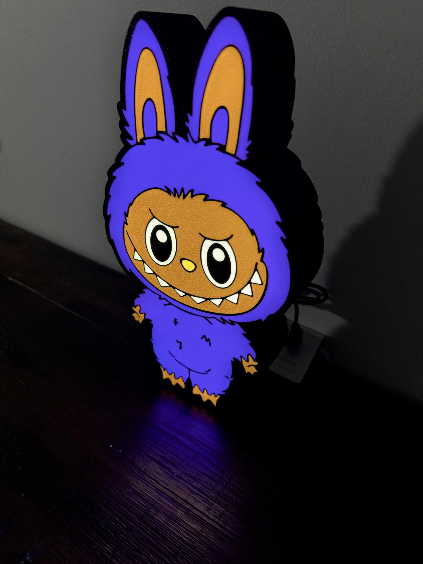 Pink Labubu Doll - LED Light Up Wall Art / Sign