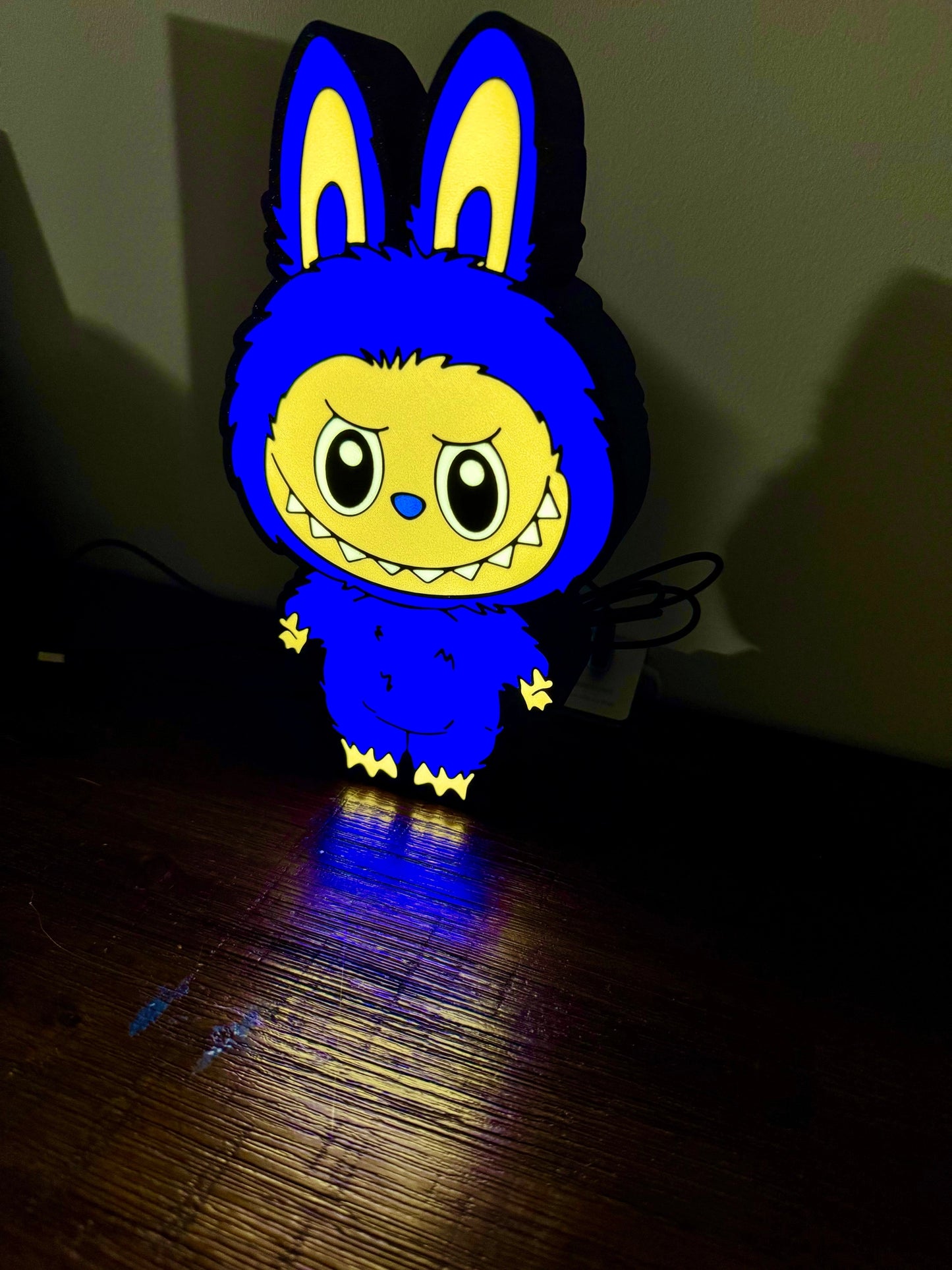 Bright Lit - Labubu Doll Illiuminated Night Light - LED Light Up Wall Art / Sign