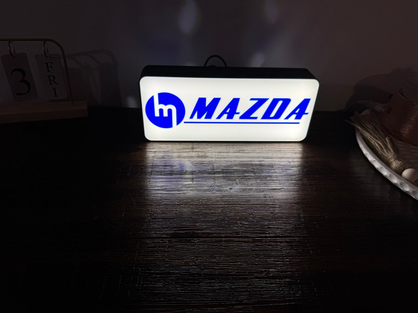 Mazda - Blue Shifter Logo - Light Up Artwork / Wall Art / Sign