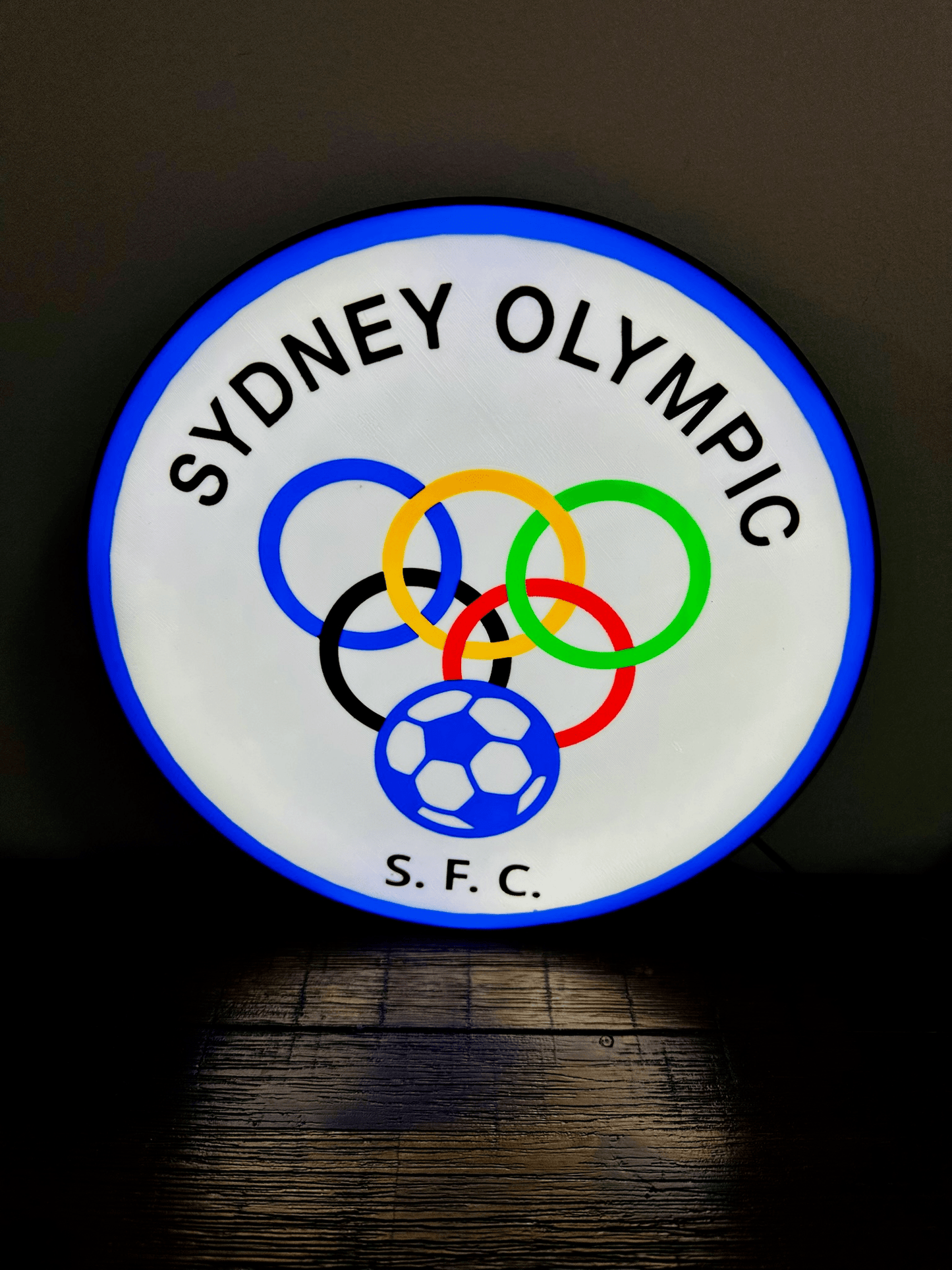 Sydney Olympic FC Light-Up Sign - The Perfect Gift for Football Fans!