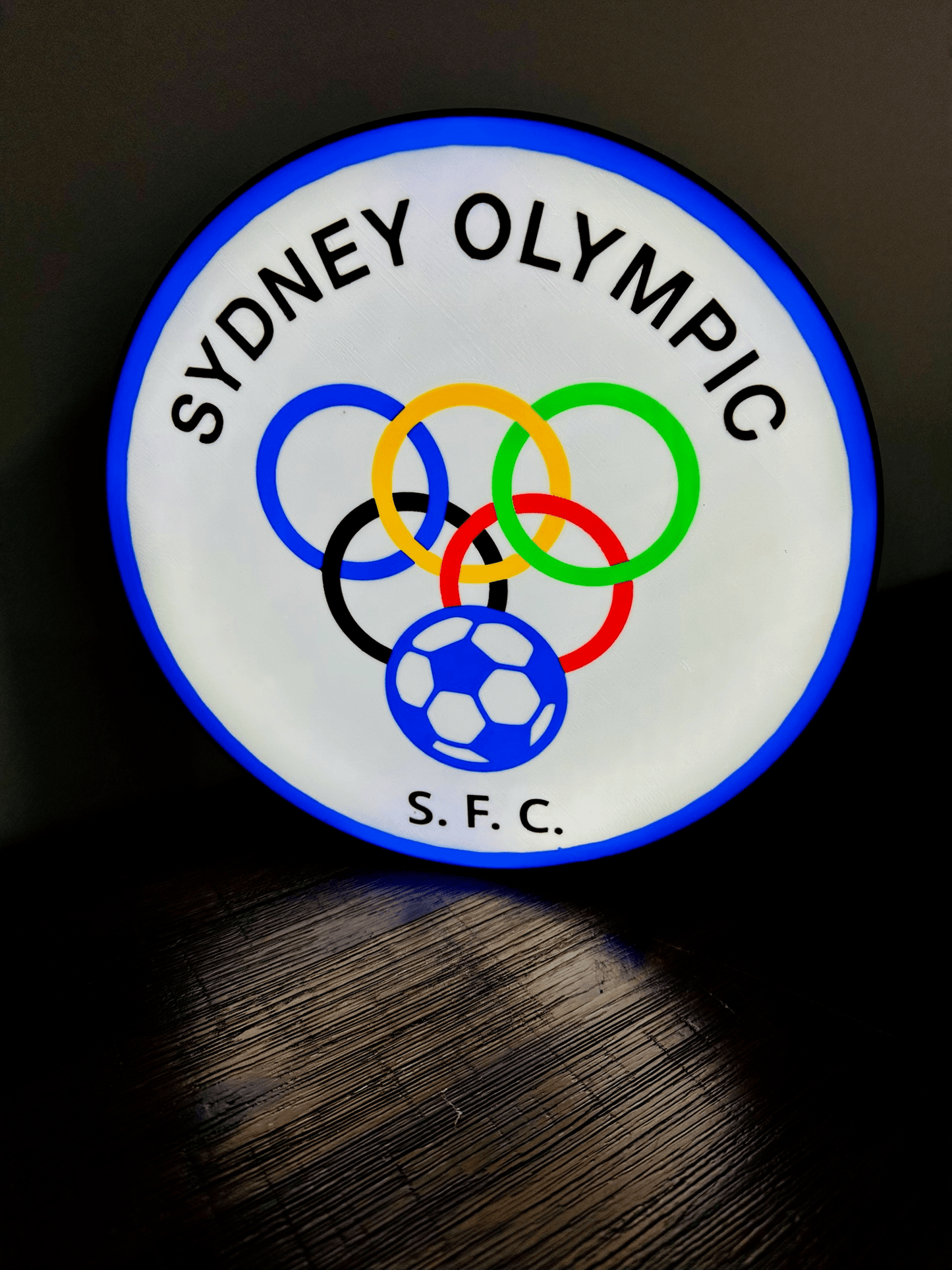 Sydney Olympic FC Light-Up Sign - The Perfect Gift for Football Fans!