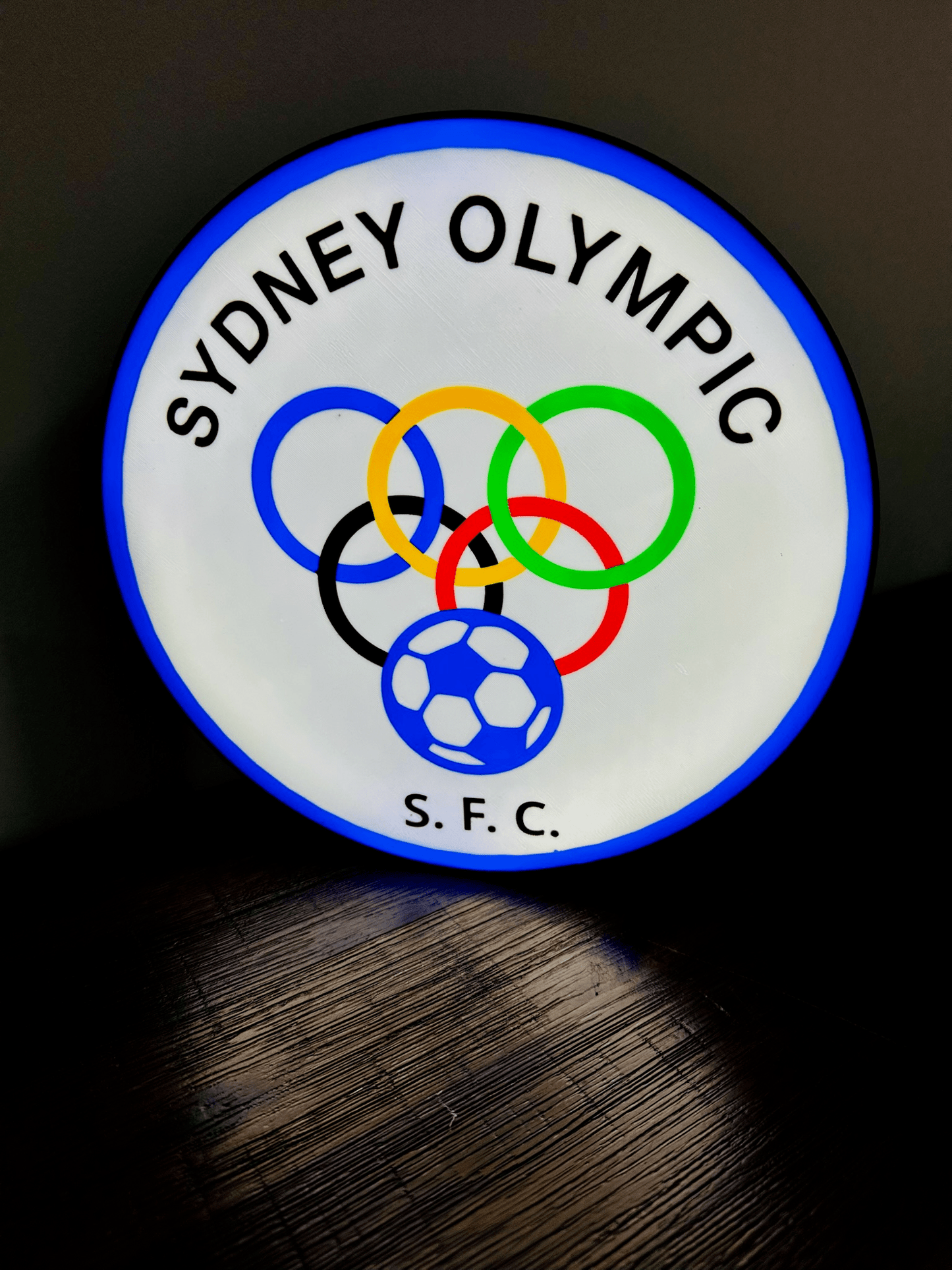 Sydney Olympic FC Light-Up Sign - The Perfect Gift for Football Fans!