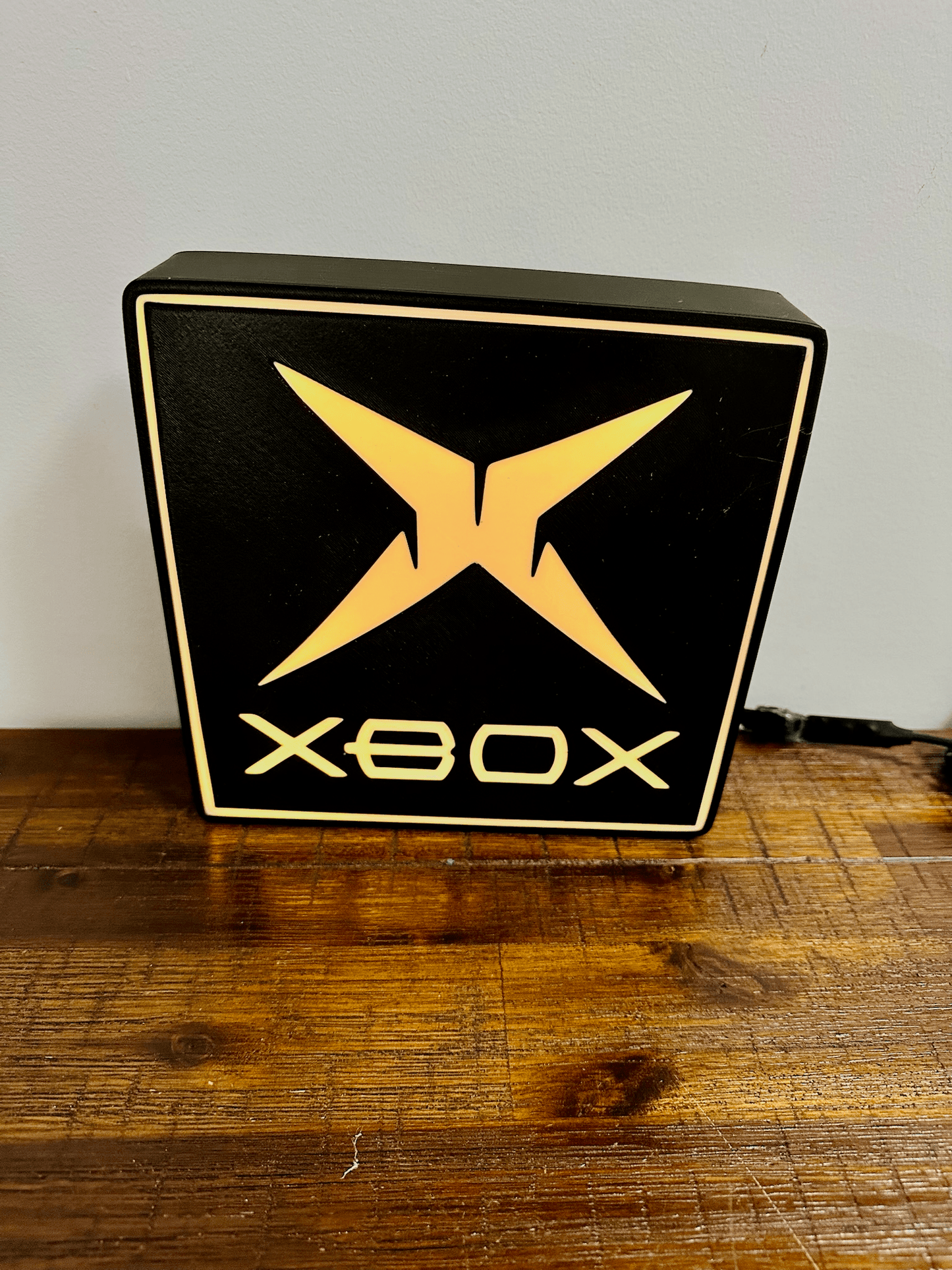 Original Classic XBOX - Bright Green Light Up Wall Art - USB Powered